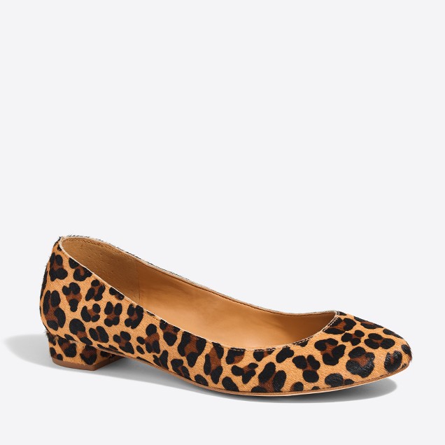 Lily calf hair covered-heel flats