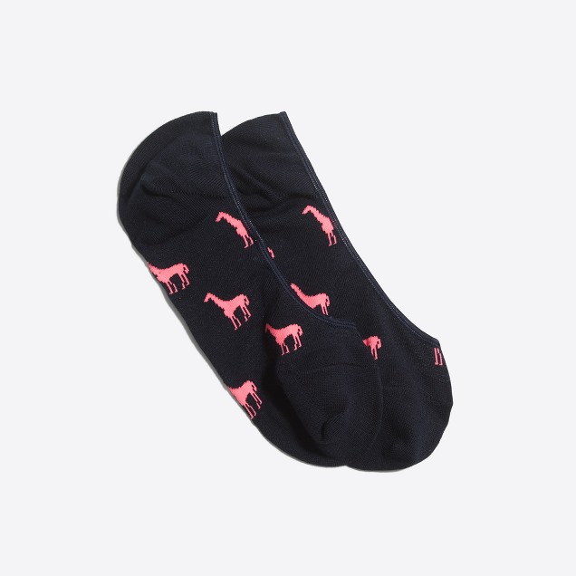 Giraffe no-show socks