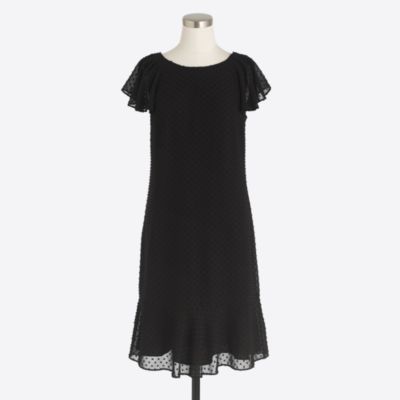 Ruffle Sleeve Flounce Dress In Swiss Dot Factorywomen Party Factory